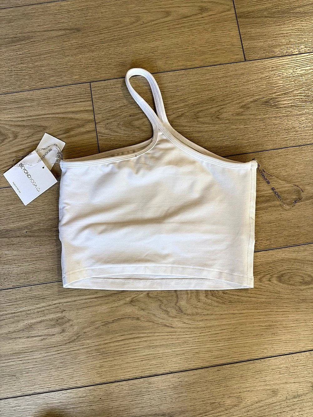 Beyond Yoga One-Shoulder Spacedye One up Crop top